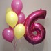 Набор шаров на 6 лет "Фуксия"